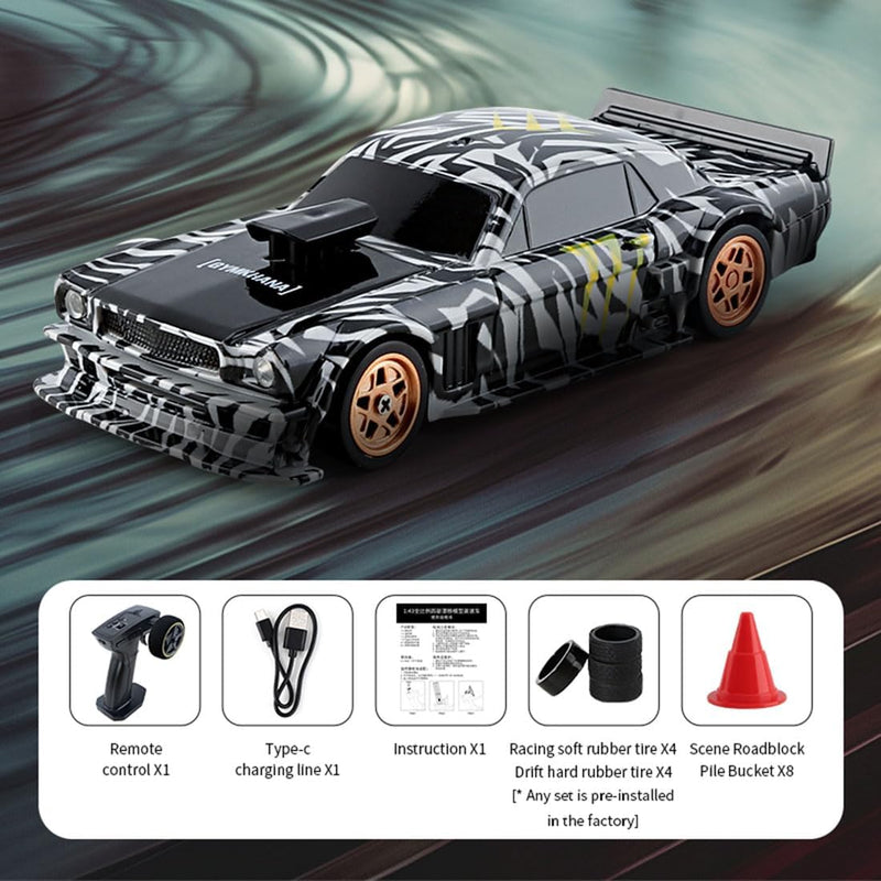 DriftRacer 2.4G RC Mini Car - high speed 4WD remote control car