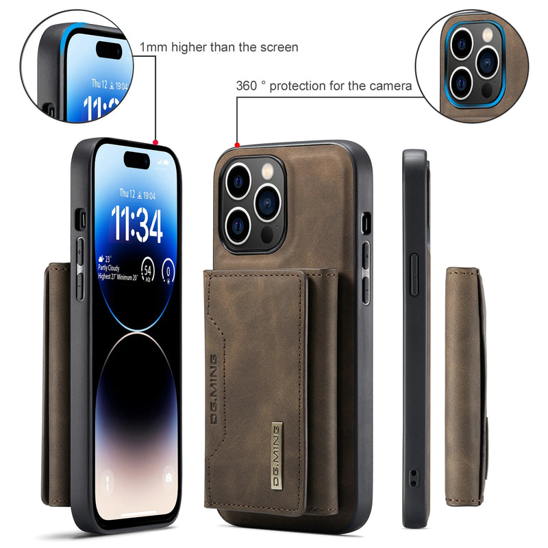 DG MING 2-in-1 Magnetic Wallet Case - The Ultimate Protection and Convenience for Your iPhone