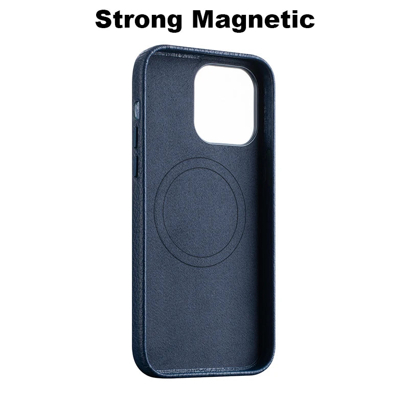 Soft Genuine Leather iPhone 14 Pro Max Case - Elevate Your Business Style**