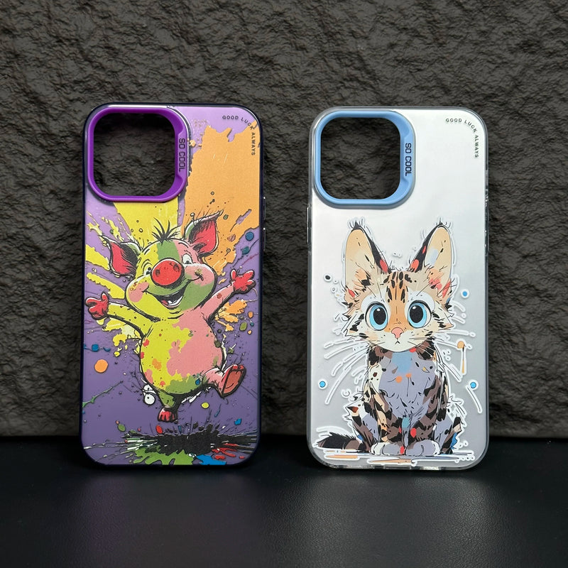 Personalized graffiti small animal anti-drop mobile phone case