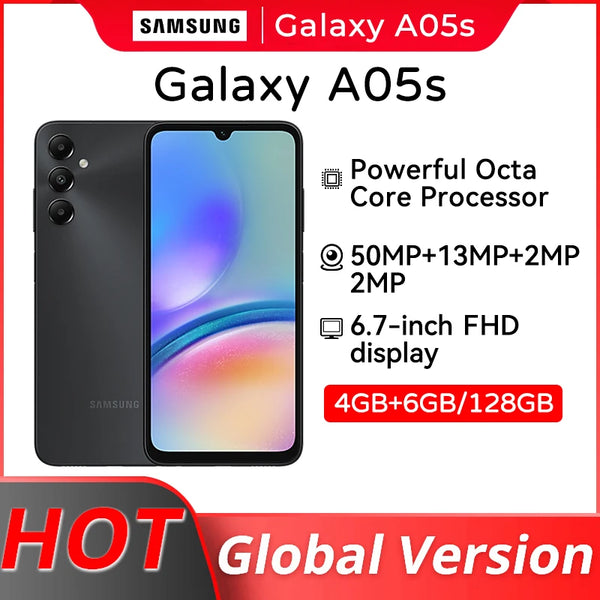 Samsung Galaxy A05 S Smartphone Octa Core 6.7'' LCD Display 50MP Triple Camera 5000mAh Battery Mobile Phone