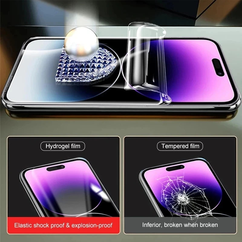 5Pcs Hydrogel Film For iPhone series Full Cover Screen Protector For iPhone 13 Mini X XS MAX Not Glass