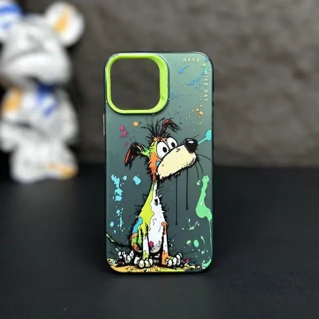 WildGraff iPhone Case Collection - Personalized graffiti small animal anti-drop Silicone Material