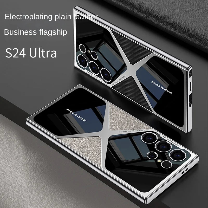 S24 Ultra ElectroPlush™ Case - Luxurious Leather Protection for Samsung Galaxy S24 Ultra