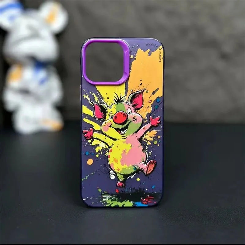 WildGraff iPhone Case Collection - Personalized graffiti small animal anti-drop Silicone Material