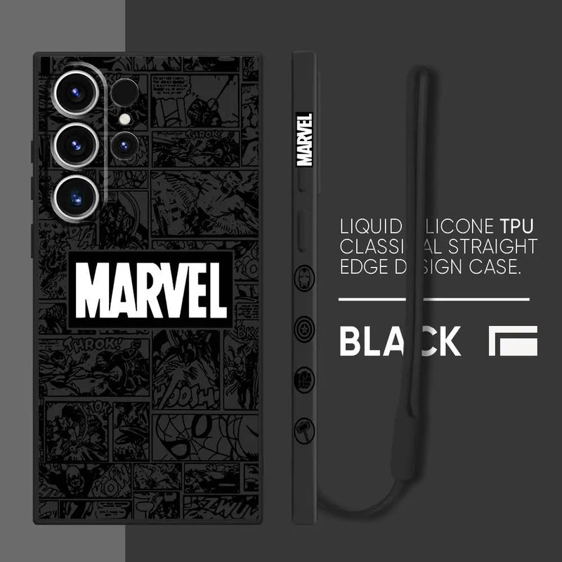 Avengers Icon Phone Case - Luxury Marvel Logo Case for Samsung Galaxy S24 Ultra and More