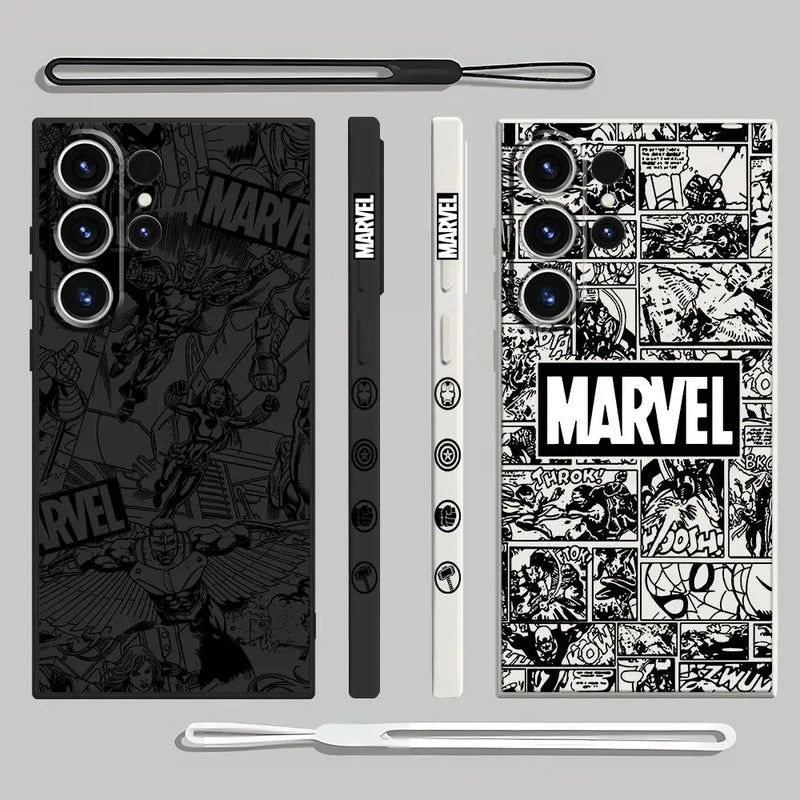 Avengers Icon Phone Case - Luxury Marvel Logo Case for Samsung Galaxy S24 Ultra and More