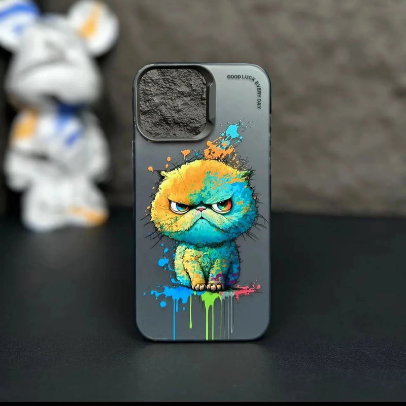 WildGraff iPhone Case Collection - Personalized graffiti small animal anti-drop Silicone Material