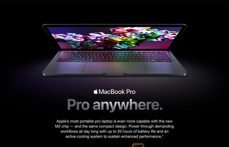 M2 MacBook Pro Laptop 8G CPU/24G RAM/512GB/1TB SSD 13-inch 24G 1T Fingerprint Unlocked MacBook