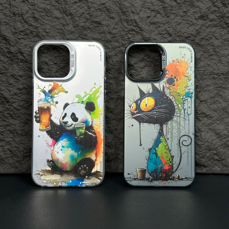 Personalized graffiti small animal anti-drop mobile phone case