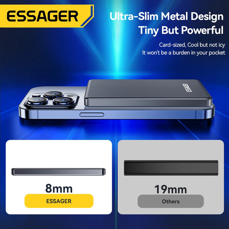 Essager PowerFlow 5000mAh Ultra-Thin Wireless Power Bank