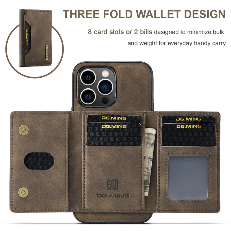 DG MING 2-in-1 Magnetic Wallet Case - The Ultimate Protection and Convenience for Your iPhone