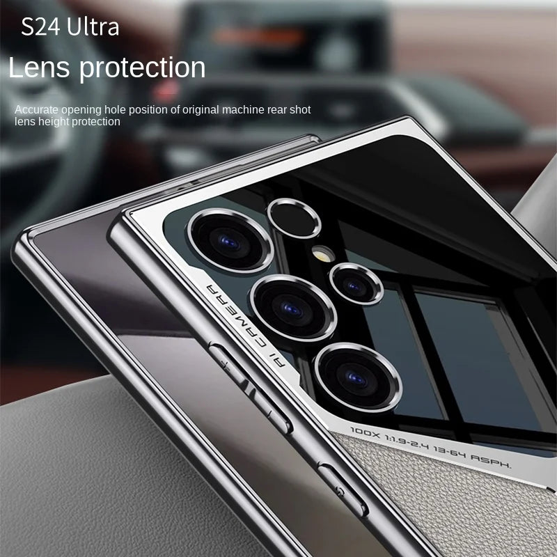 S24 Ultra ElectroPlush™ Case - Luxurious Leather Protection for Samsung Galaxy S24 Ultra