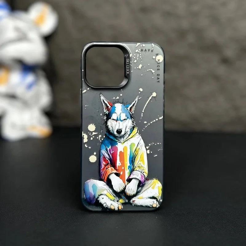 WildGraff iPhone Case Collection - Personalized graffiti small animal anti-drop Silicone Material