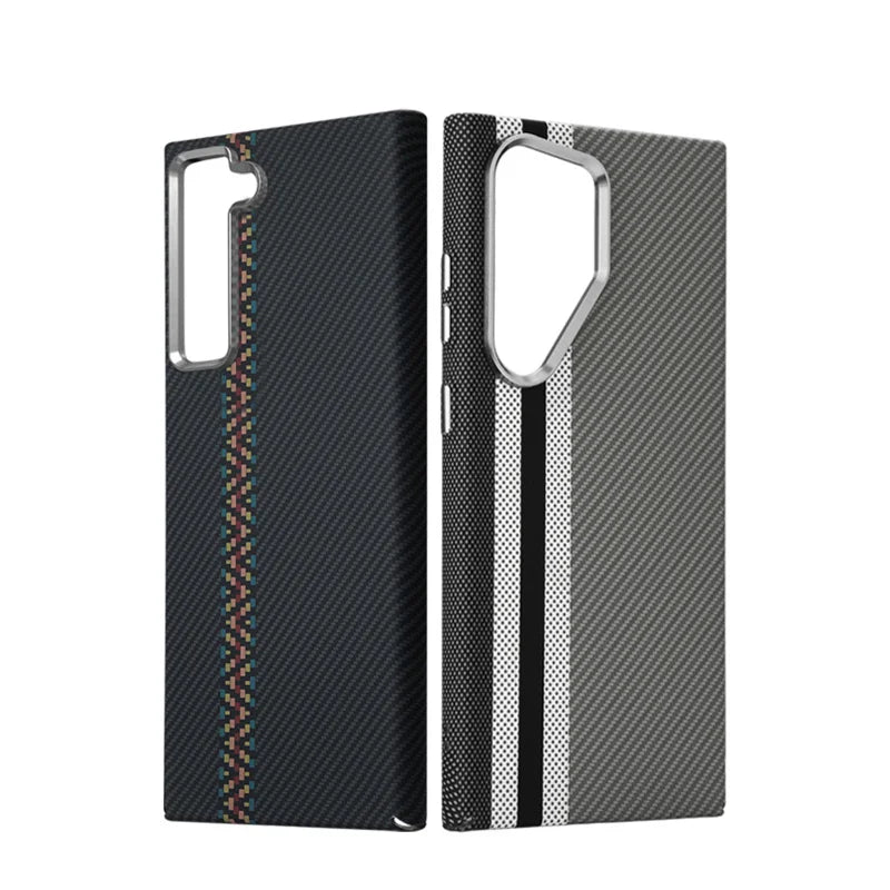 CarbonEdge™ Dual-Tone MagSafe Case - High-Performance Protection with Carbon Fiber Texture for Samsung Galaxy S24 Ultra