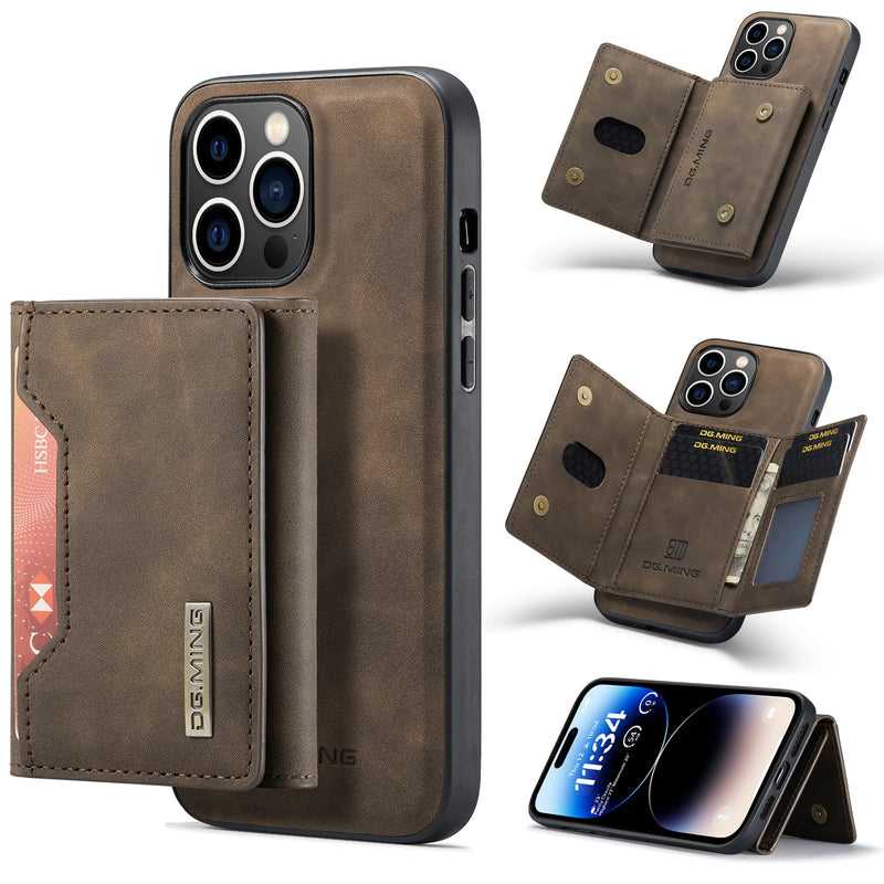 DG MING 2-in-1 Magnetic Wallet Case - The Ultimate Protection and Convenience for Your iPhone