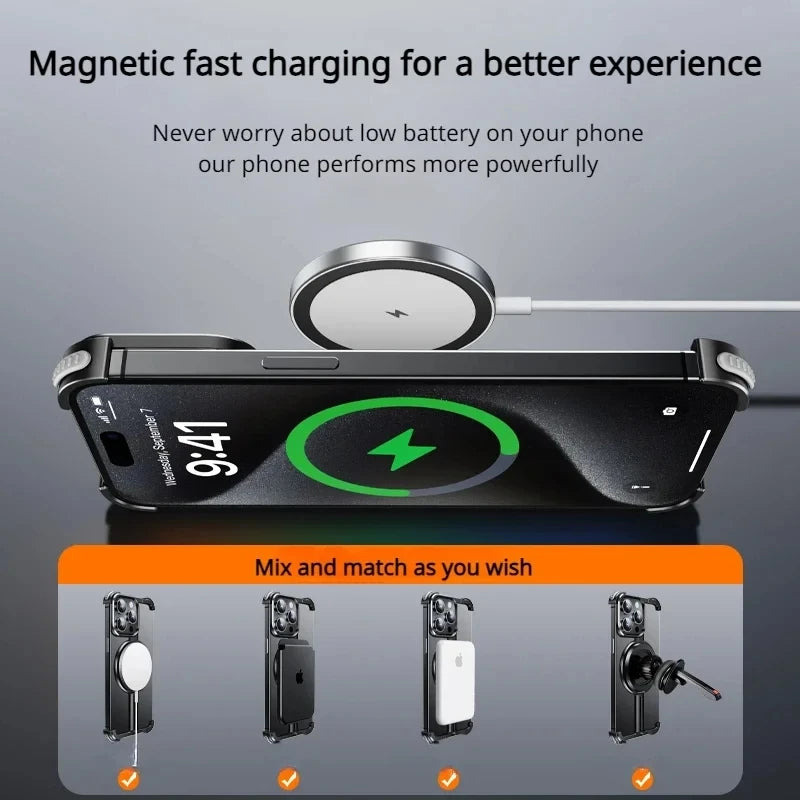 ElegancePlus-aluminum alloy magnetic case with integrated stand