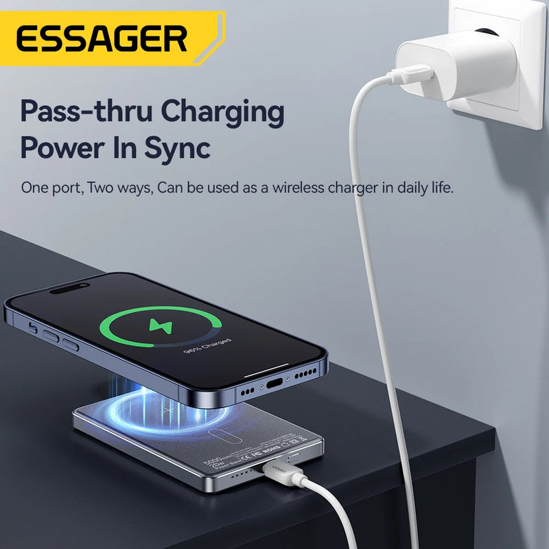 Essager PowerFlow 5000mAh Ultra-Thin Wireless Power Bank