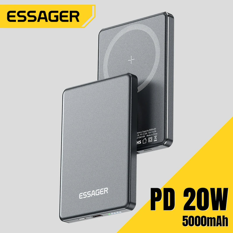 Essager PowerFlow 5000mAh Ultra-Thin Wireless Power Bank