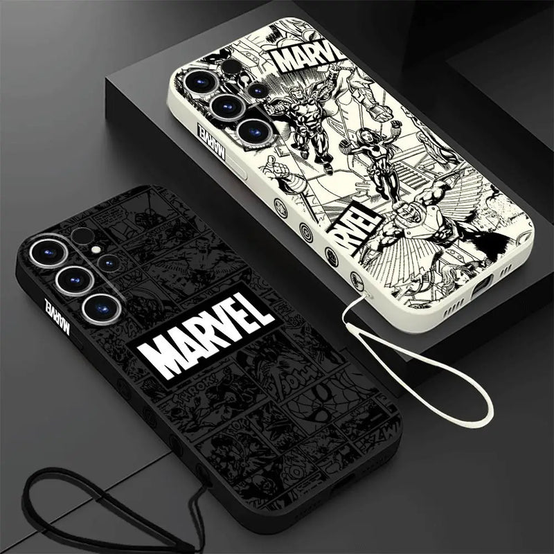 Avengers Icon Phone Case - Luxury Marvel Logo Case for Samsung Galaxy S24 Ultra and More