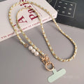 GlamStrap Luxe  - Pearl Chain Phone Lanyard for smartphone