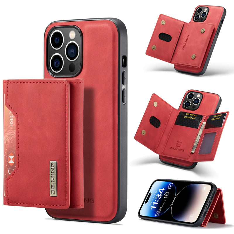 DG MING 2-in-1 Magnetic Wallet Case - The Ultimate Protection and Convenience for Your iPhone