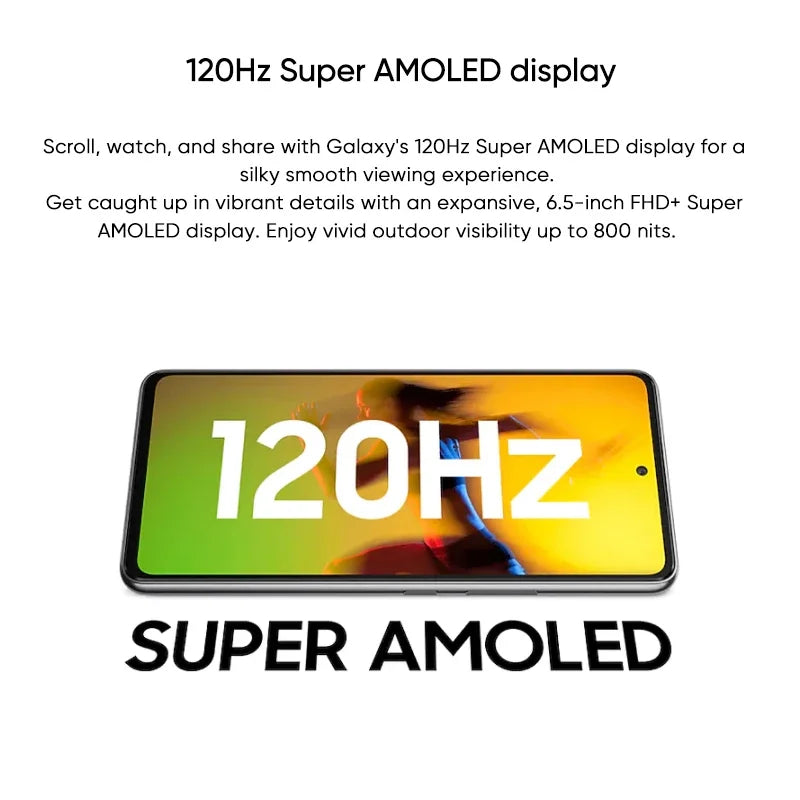 Global Version Galaxy A53 5G Smartphone Android Exynos 1280 Octa-core 120Hz Super AMOLED 500