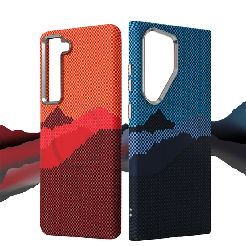 CarbonEdge™ Dual-Tone MagSafe Case - High-Performance Protection with Carbon Fiber Texture for Samsung Galaxy S24 Ultra