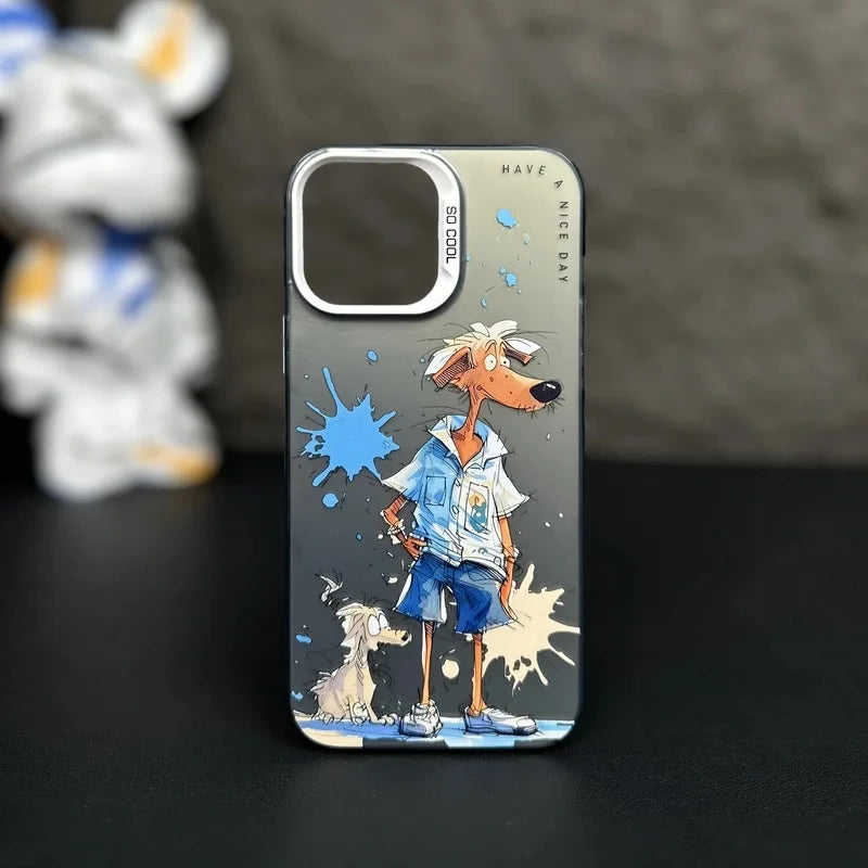 WildGraff iPhone Case Collection - Personalized graffiti small animal anti-drop Silicone Material