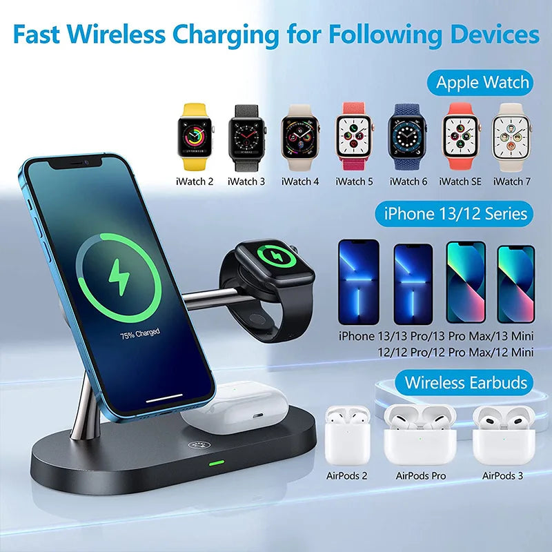 MagCharge Pro - 3-in-1 Magnetic Fast Charging Station