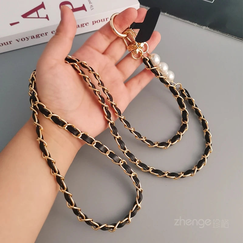 GlamStrap Luxe  - Pearl Chain Phone Lanyard for smartphone