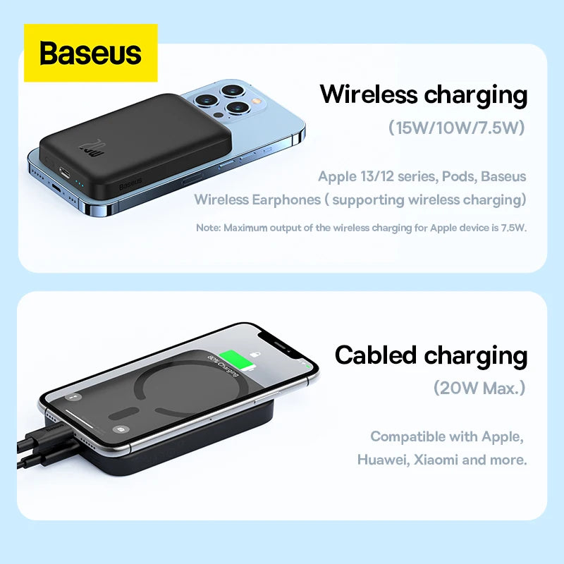 MagniCharge Pro: Baseus 6000mAh/10000mAh Magnetic Wireless Power Bank