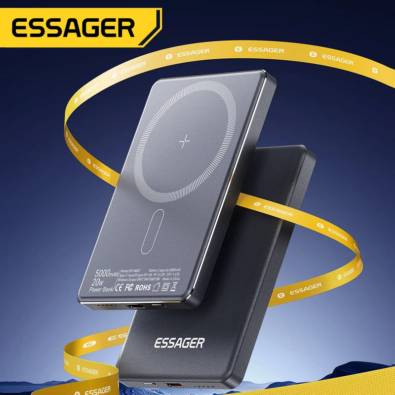 Essager PowerFlow 5000mAh Ultra-Thin Wireless Power Bank