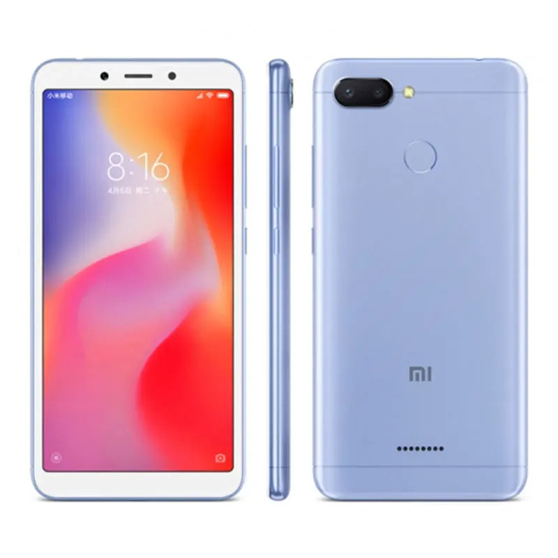 Xiaomi Redmi 6 Smartphone  googleplay Mobile Phone 5.45" Full Screen AI Face ing