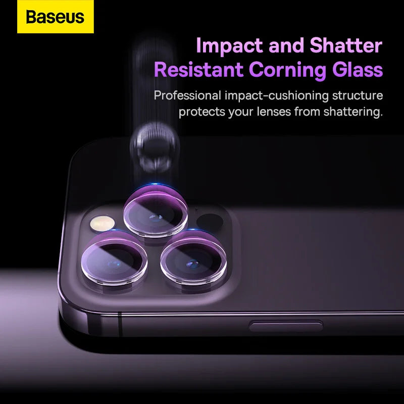 Baseus Camera Lens Protector Glass For iPhone 14 13 Pro Max 13 Mini Back Lens Cap For iPhone 14 Plus Full Cover Protective Case